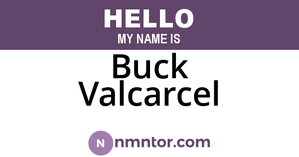 Buck Valcarcel