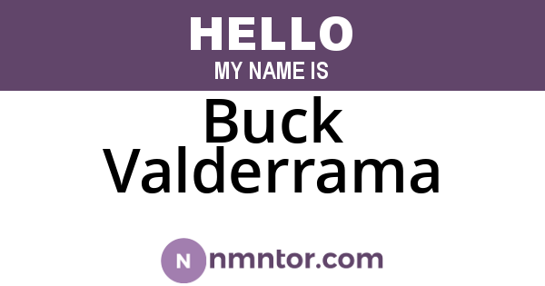 Buck Valderrama