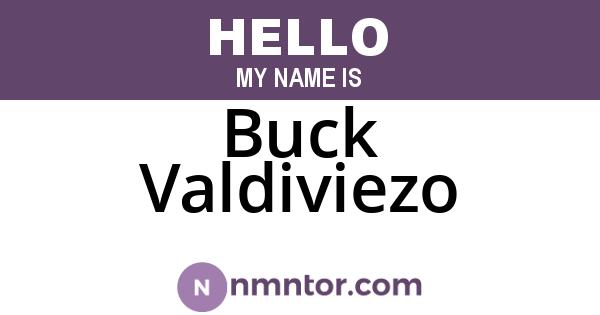 Buck Valdiviezo