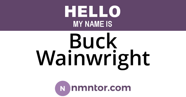 Buck Wainwright