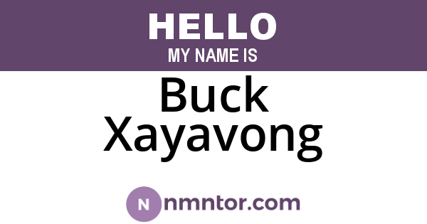 Buck Xayavong