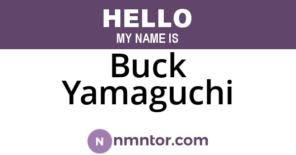 Buck Yamaguchi