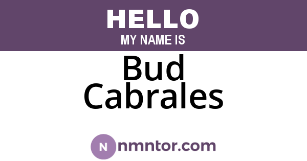 Bud Cabrales