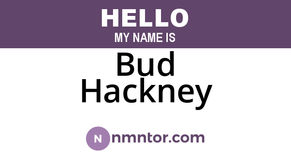 Bud Hackney