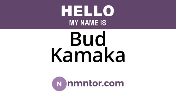 Bud Kamaka