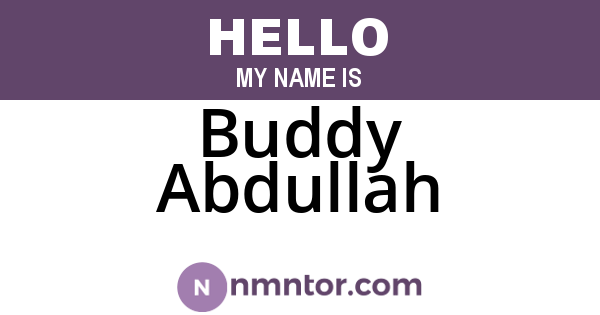 Buddy Abdullah