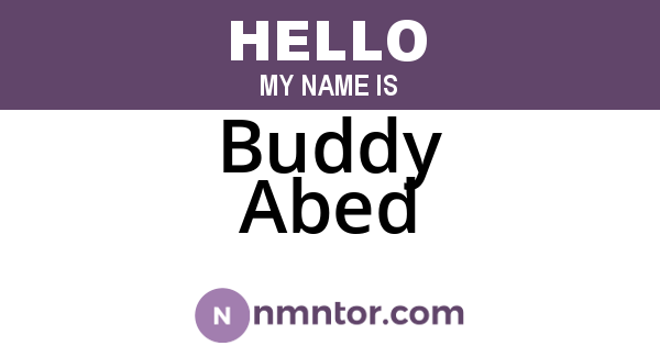 Buddy Abed