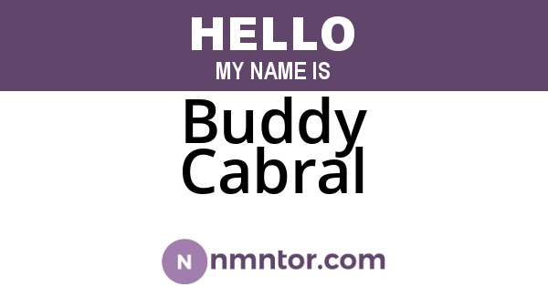 Buddy Cabral