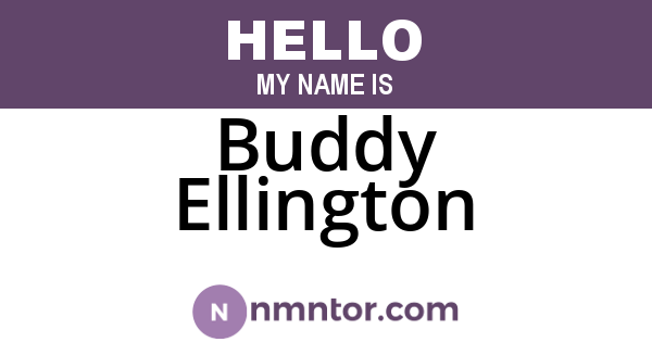 Buddy Ellington