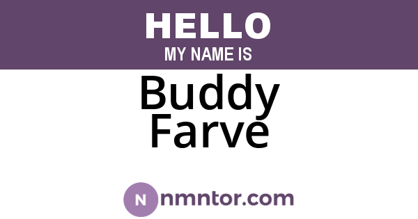 Buddy Farve