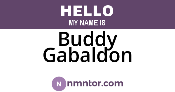 Buddy Gabaldon