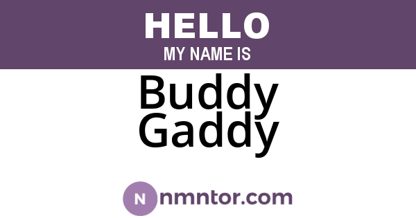 Buddy Gaddy