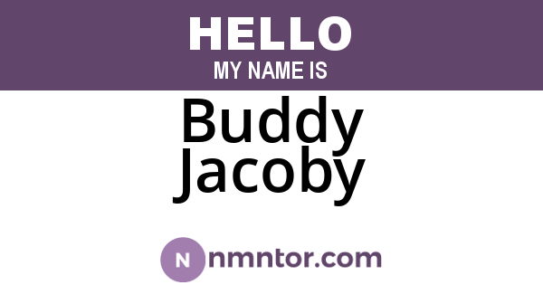Buddy Jacoby