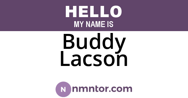 Buddy Lacson