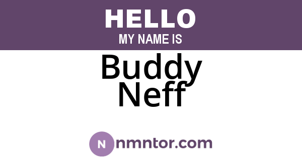 Buddy Neff