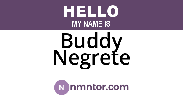 Buddy Negrete