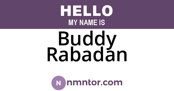 Buddy Rabadan