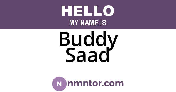 Buddy Saad