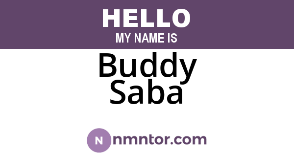 Buddy Saba