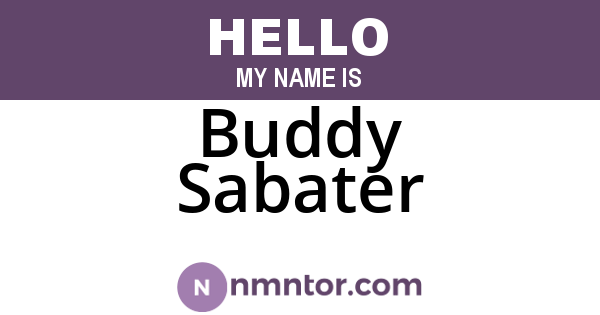 Buddy Sabater