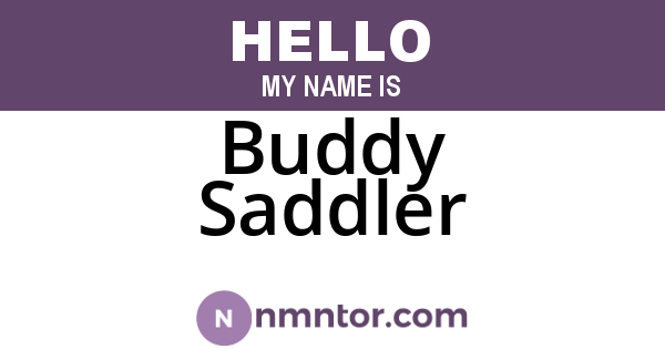 Buddy Saddler