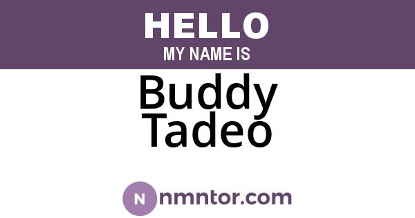 Buddy Tadeo