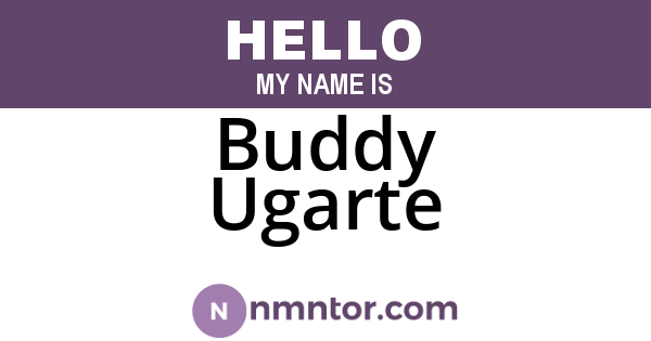 Buddy Ugarte
