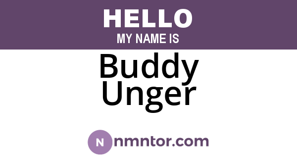 Buddy Unger