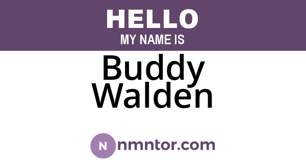 Buddy Walden