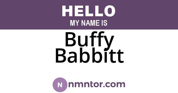 Buffy Babbitt