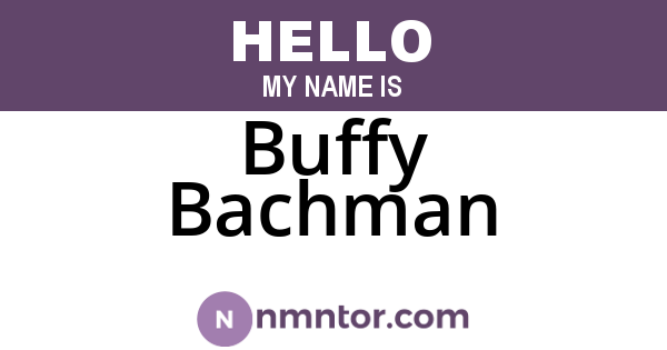 Buffy Bachman