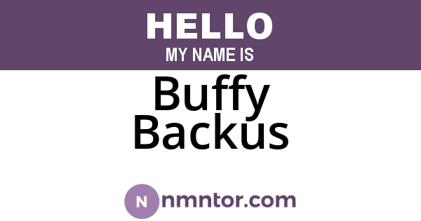 Buffy Backus