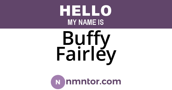 Buffy Fairley