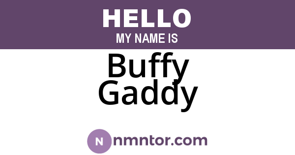 Buffy Gaddy