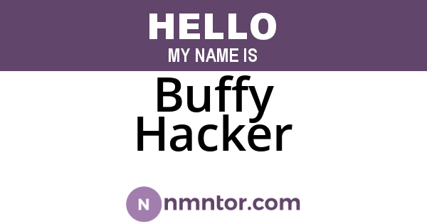 Buffy Hacker