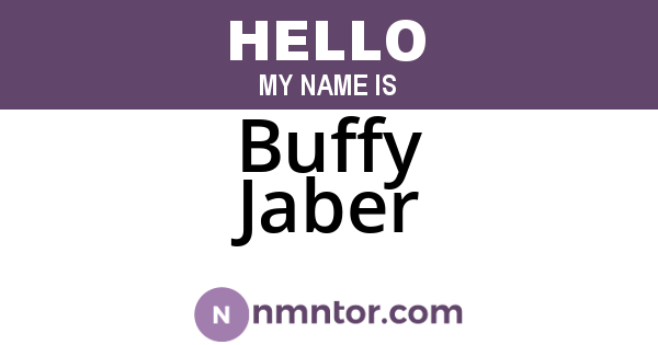 Buffy Jaber