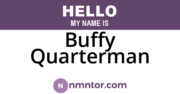 Buffy Quarterman