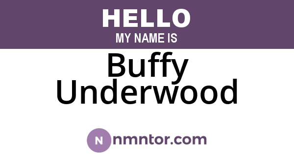 Buffy Underwood