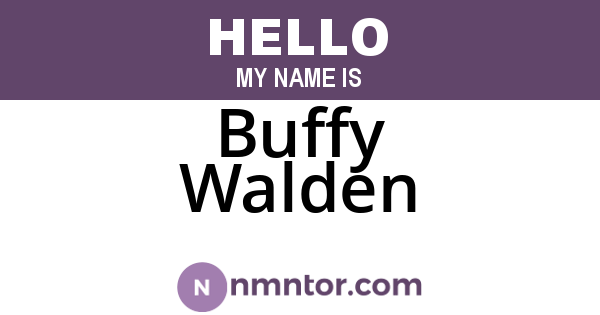 Buffy Walden