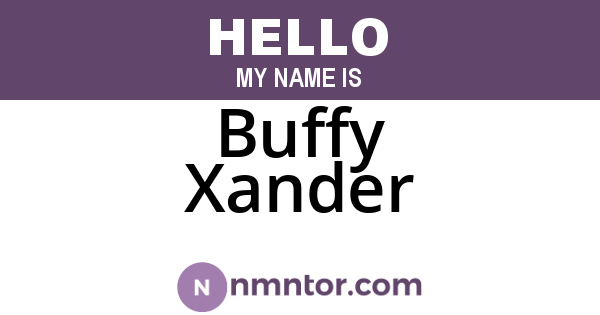 Buffy Xander