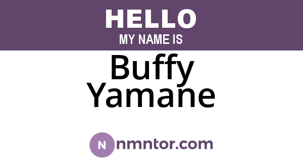 Buffy Yamane