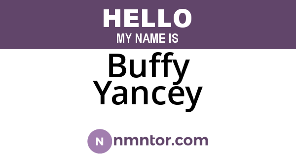 Buffy Yancey