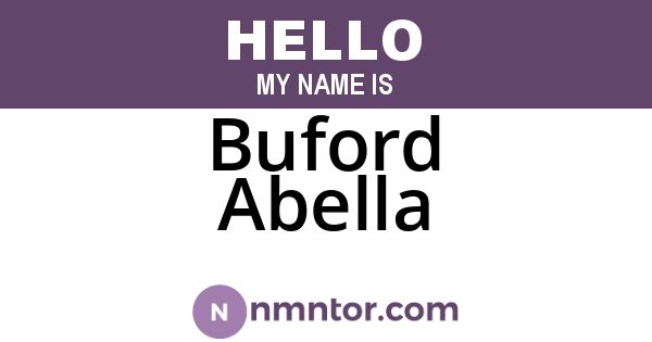 Buford Abella