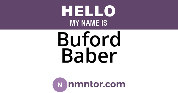 Buford Baber