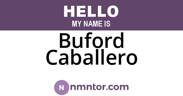 Buford Caballero