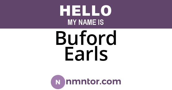 Buford Earls
