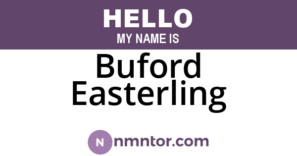 Buford Easterling