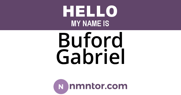 Buford Gabriel