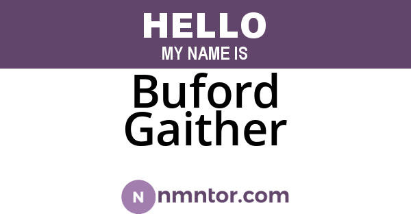Buford Gaither