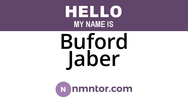 Buford Jaber